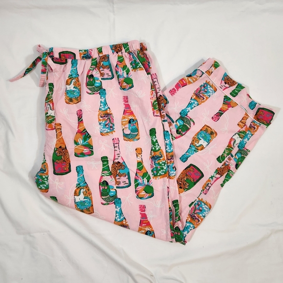 Printfresh Other - Printfresh Pink Pajama Pants with Colorful Bottle Print